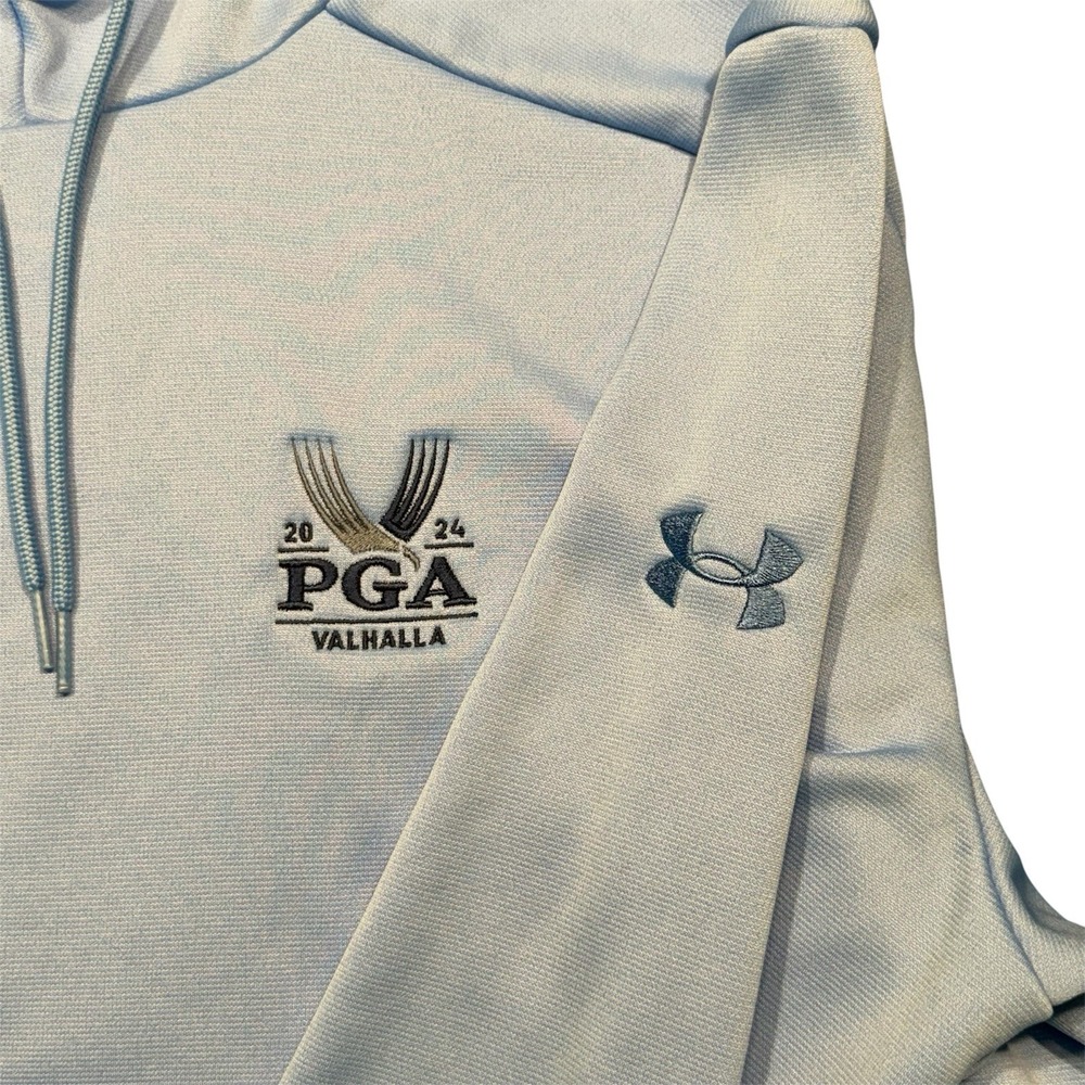 2024 PGA Valhalla Men Medium Under Armor Hoodie Light Blue - Picture 4 of 8